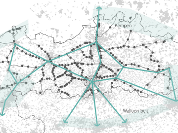 Illustratie openbaarvervoernetwerk als ruimtelijke ruggengraat